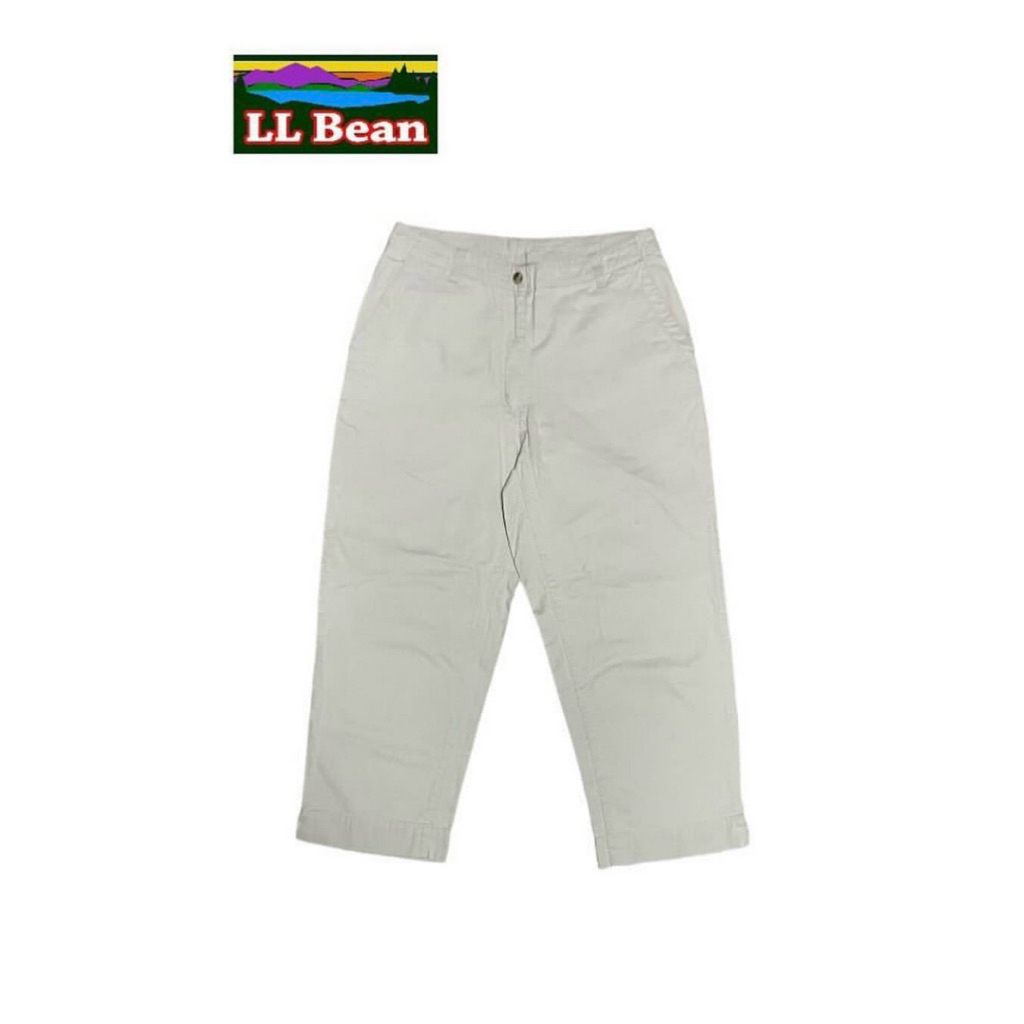 L.L.Bean กางเกงผู้หญิง 10-REG สีครีม ผ้าคอตตอนแท้ 100%