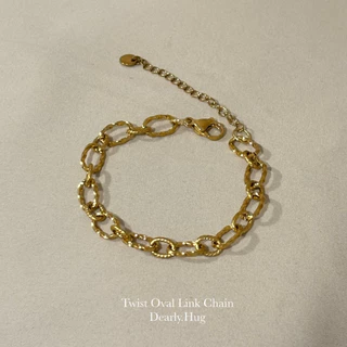 Dearly.Hug- Gold Braclet สีทอง สร้อยข้อมือสแตนเลส