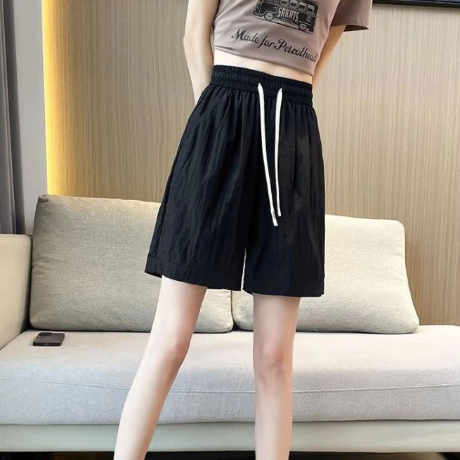 กางเกงขาสั้นผ้าไหมผู้หญิง สไตล์อเมริกัน thumbnail 6