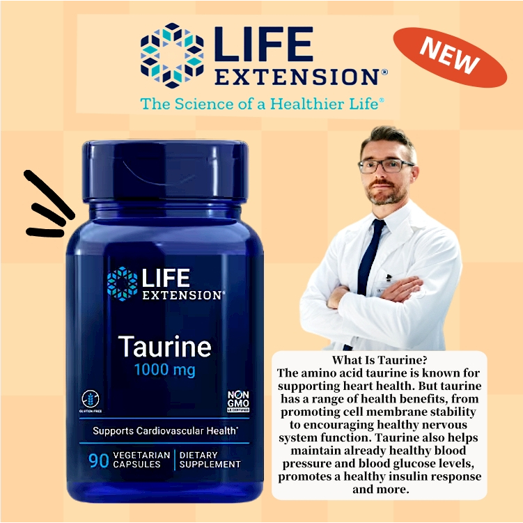 Taurine 1000 mg Life Extension 90 capsules