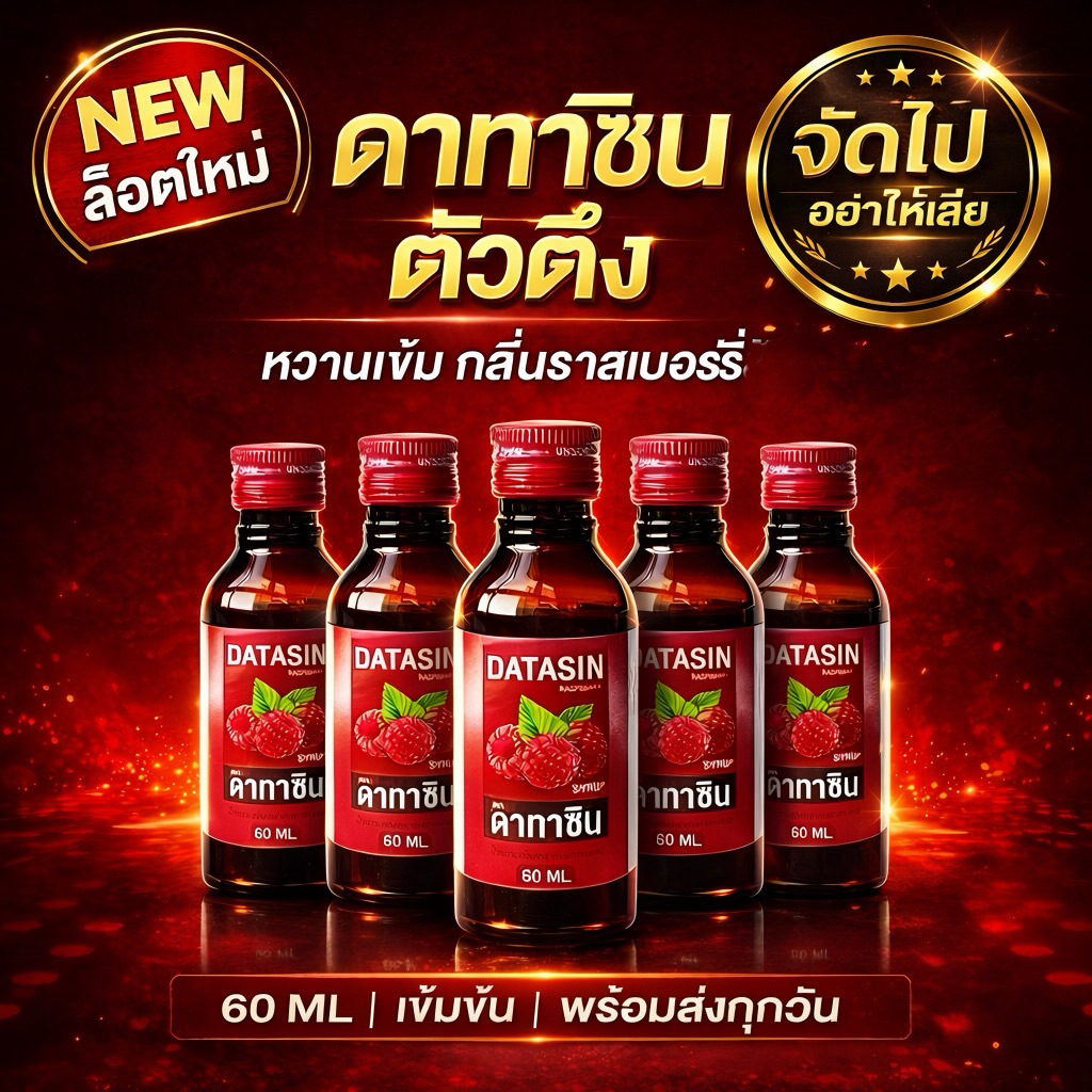 【รวมฝาแดง 5 ขวด】DATASIN ไซรัป น้ำหวานเข้มข้น พร้อมส่ง