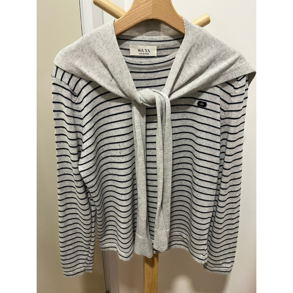 ส่งต่อเสื้อแขนยาวเกาหลี ลายทาง ป้าย WA YA