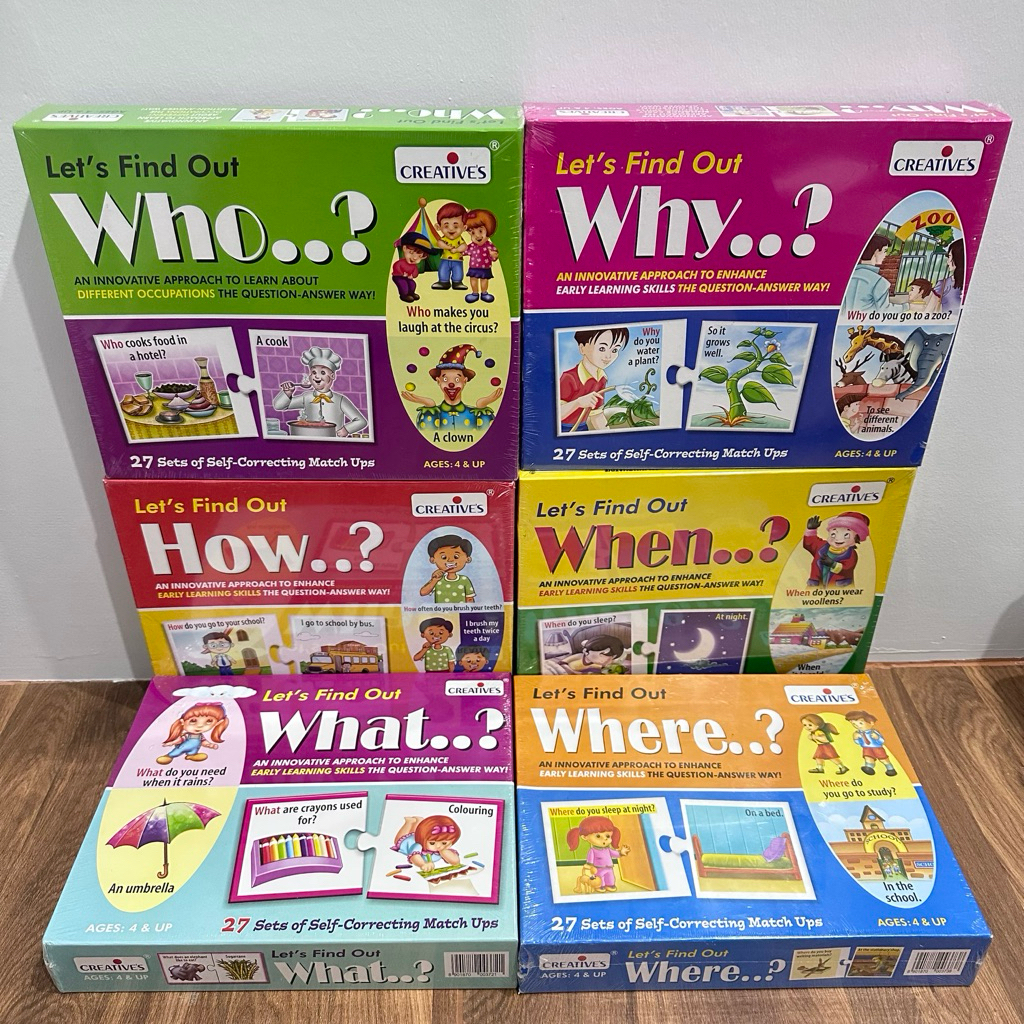 Creative’s – Let’s Find Out: WH Questions Bundle (ครบเซ็ต 6 กล่อง) ชุดเสริมทักษะถาม–ตอบยอดนิยมสำหรับ