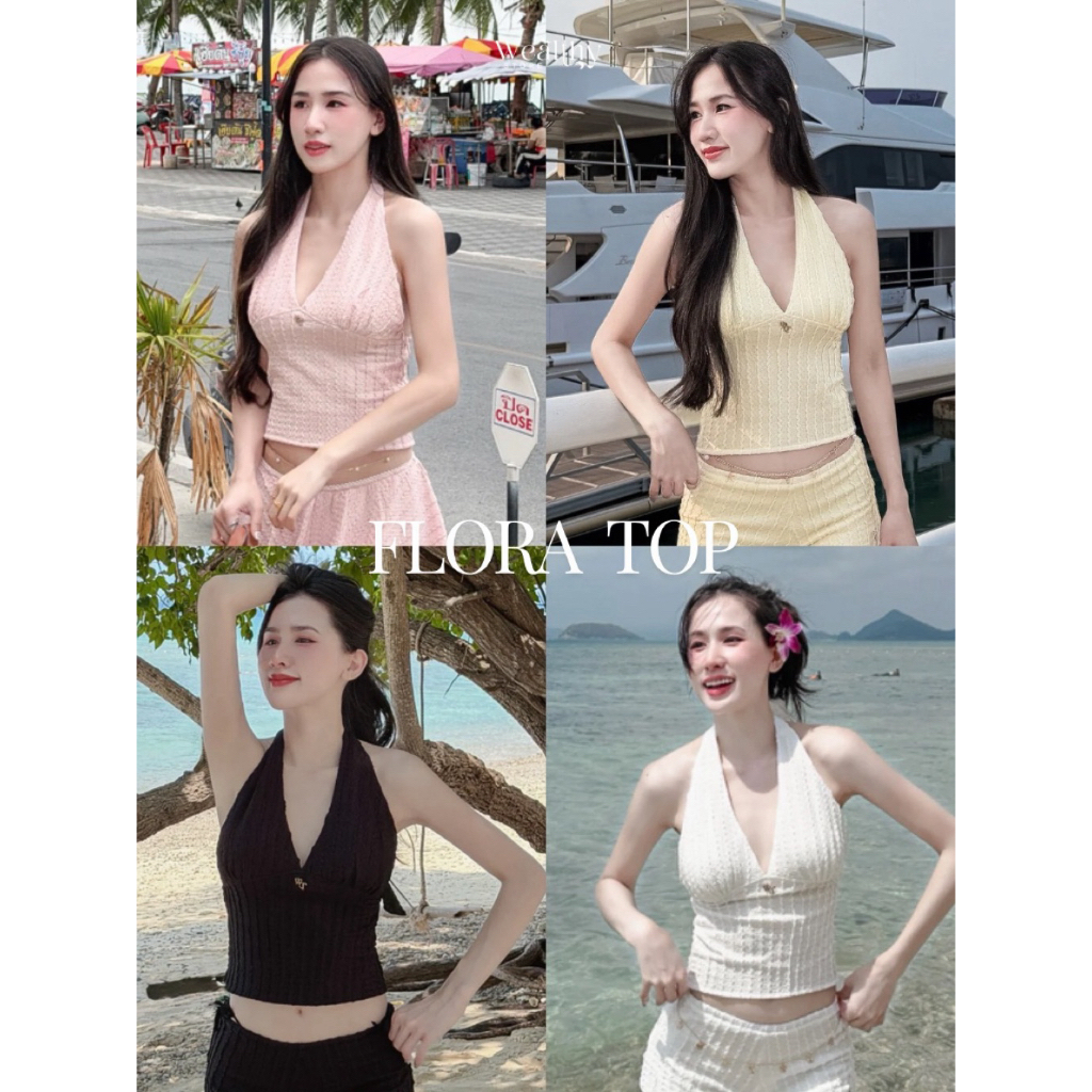 Wealthy Flora Top เสื้อผูกคอตัวยาว ดีไซน์สวยทรงเข้ารูป