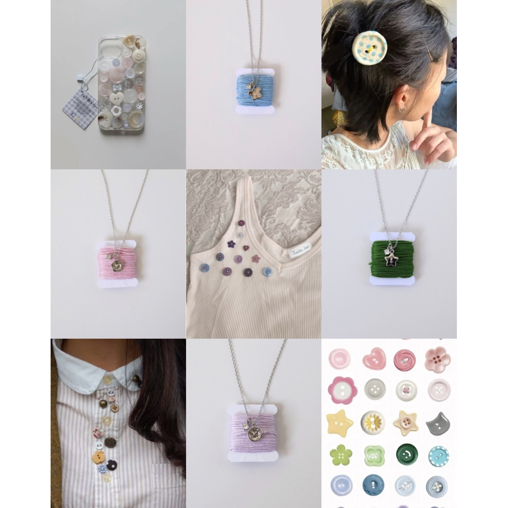 A.piece สร้อยคอ Tiny Button collection : [brass] Tiny button necklace ราคา ถูกที่สุด ดีลบีเคเค แกลเลอรีภาพที่ 6