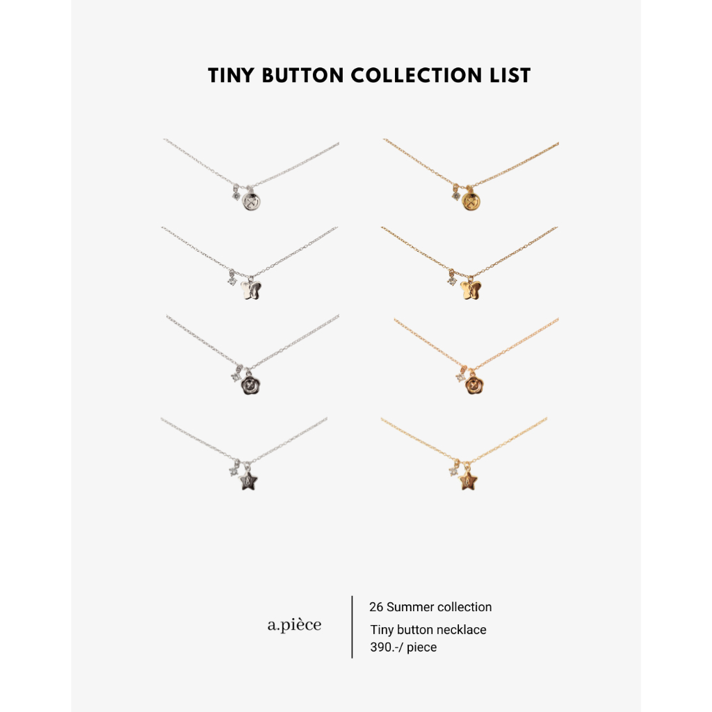 A.piece สร้อยคอ Tiny Button collection : [brass] Tiny button necklace ราคา ถูกที่สุด ดีลบีเคเค แกลเลอรีภาพที่ 3