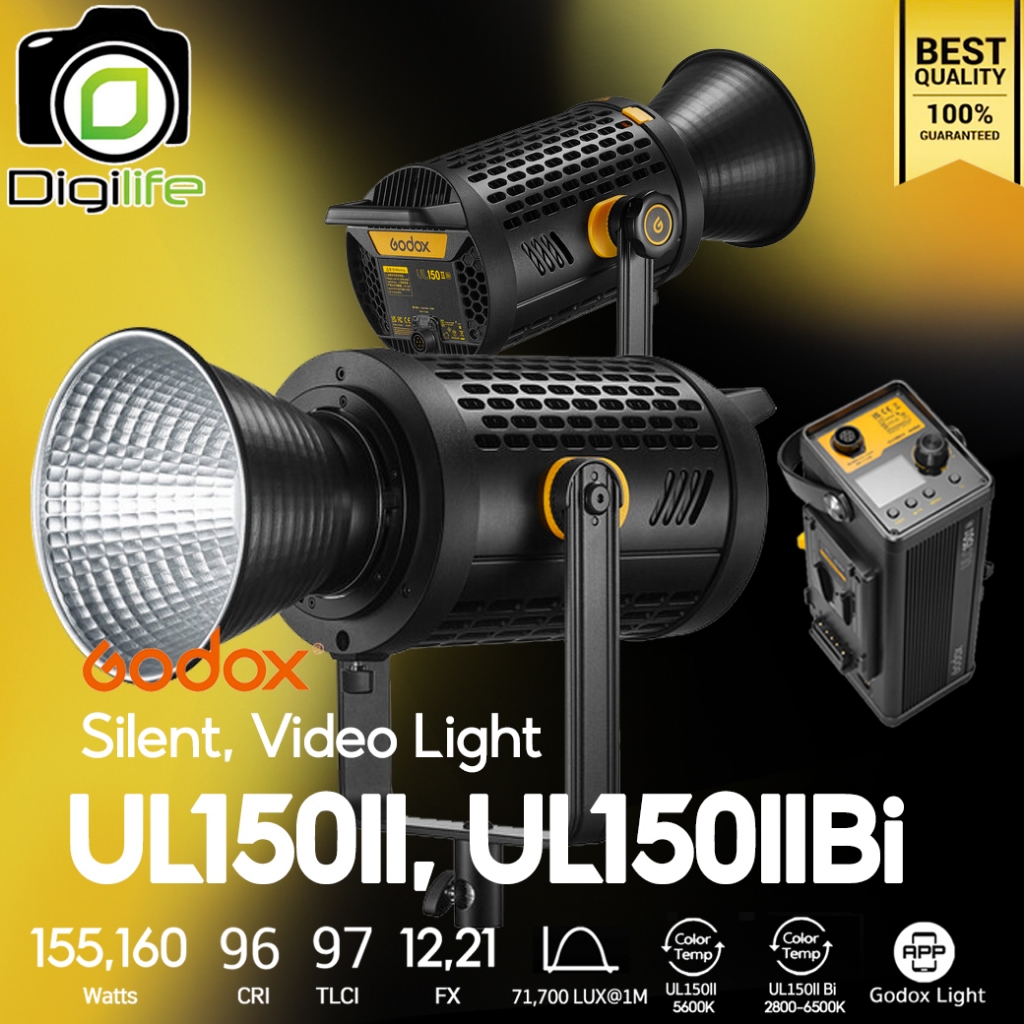 ลดล้างสต๊อก – Godox LED UL150II, UL150IIBi – 160W, 155W – Bowen Mount / Digilife Thailand – โปรปัง