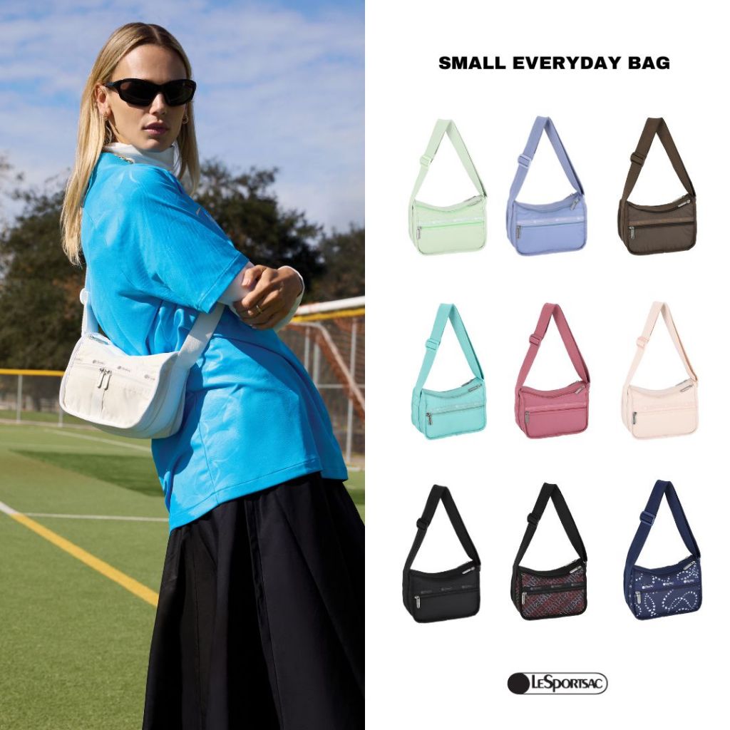 Lesportsac Small Everyday Bag กระเป๋าสะพายข้างใบเล็ก กระเป๋าถือ Style 1010