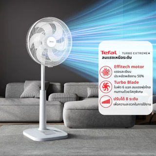 [สินค้าใหม่] พัดลมตั้งพื้น Tefal ขนาด 16 นิ้ว รุ่น TURBO EXTREME PLUS 16 ใบพัด 6 แฉก ปรับความแรงได้ 8 ระดับ