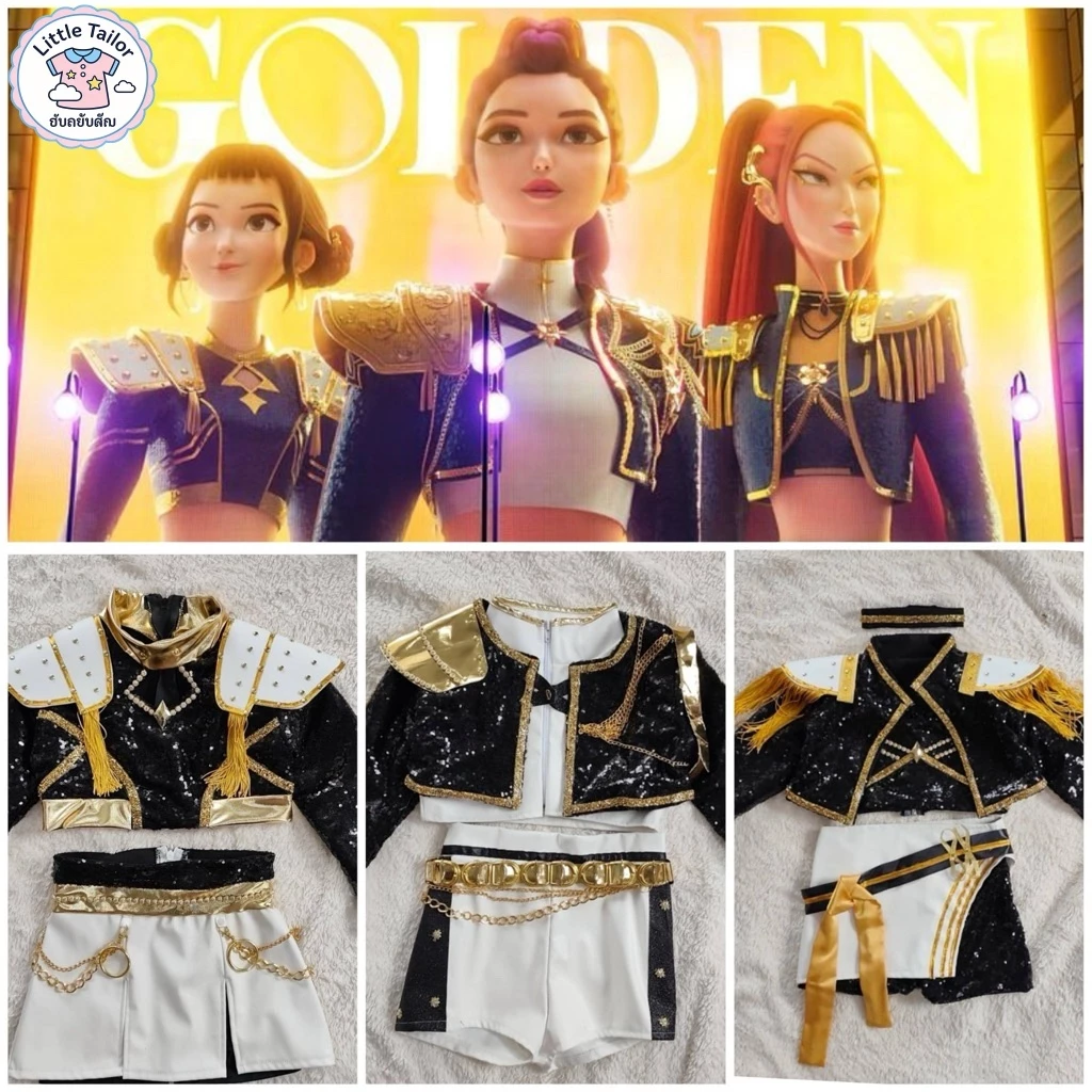 little tailor💛🎶 ชุดคอสเพลย์ Demon Hunters K-POP | Zoey, Rumi, Mira | เครื่องแต่งกายปาร์ตี้ฮาโลวีน | สำหรับเด็กผู้หญิง