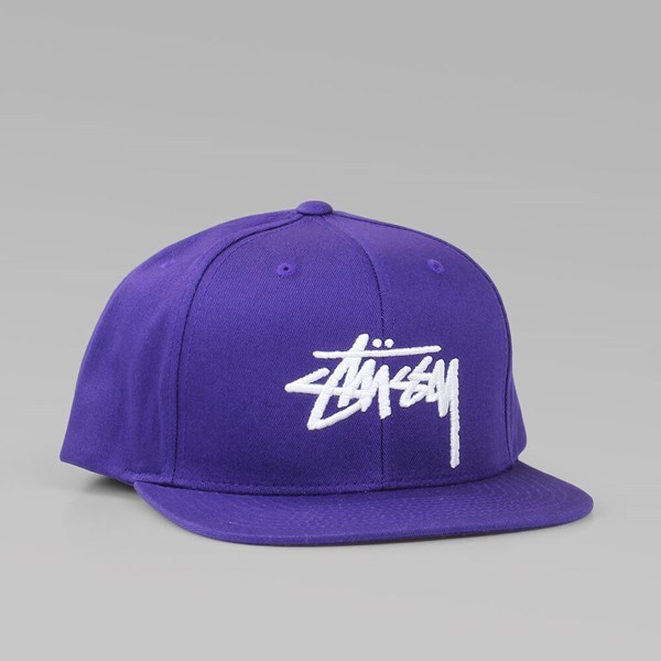Stussy Stock Snapback Cap Purple