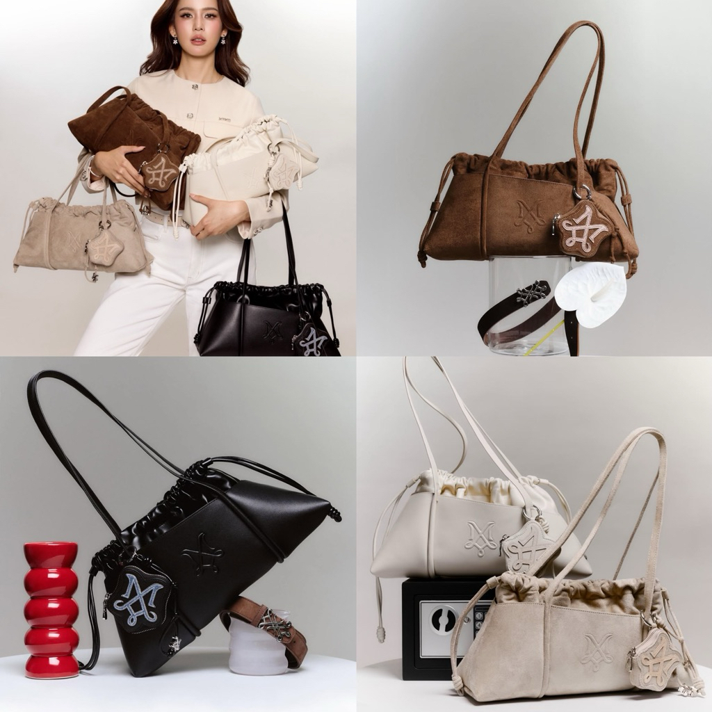 (พร้อมส่ง มีของแถมเข็มขัด) กระเป๋า Merge It Bag 26 สี Brown/Black/Cloud Dancer/Clay Stone