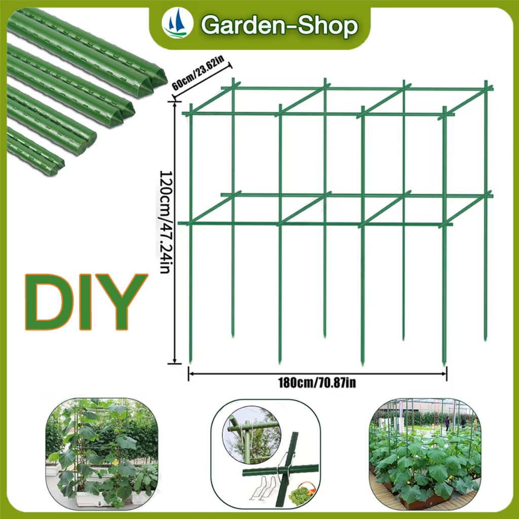 【COD】เสาไม้เลื้อย 30แท่ง กระกางต้นไม้ DIY ไม้ค้ำต้นไม้ ท่อเหล็กPE หลักไม้เลื้อย เสาต้นไม้ ยาว 60-180 ซม. ไม้ค้ำยัน