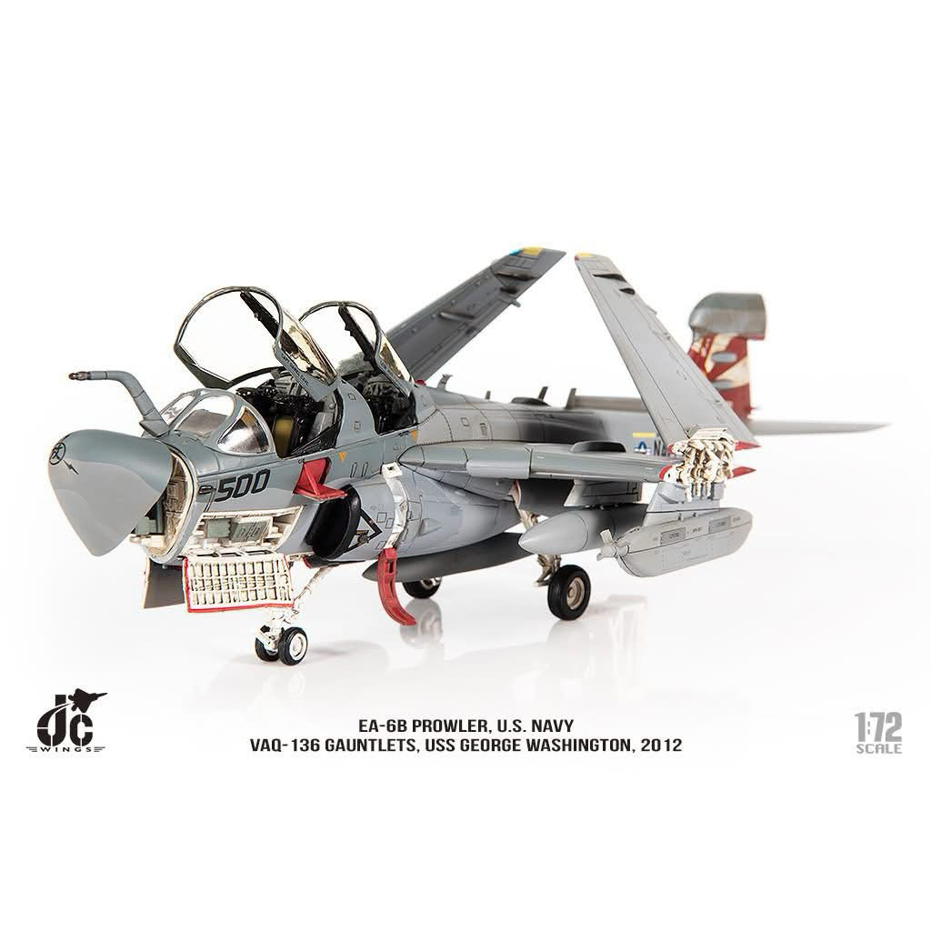 【Pre-Order】 Diecast Model JC Wings 1:72 – EA-6B Prowler (VAQ-136 “Gauntlets”) ⚡✈️