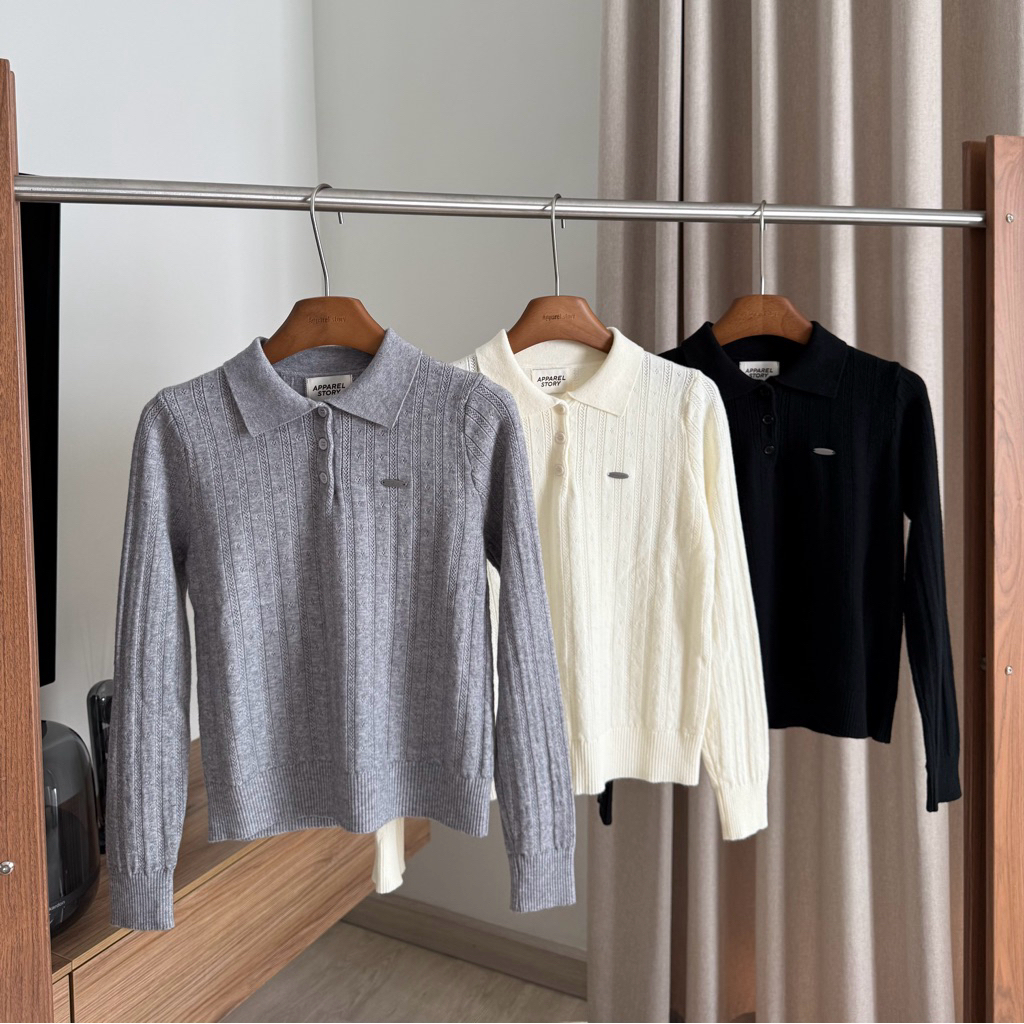 - Iggi Polo Knits (อิกกี้) เสื้อไหมพรมคอปกแขนยาว เหมาะสำหรับสาวตัวเล็ก