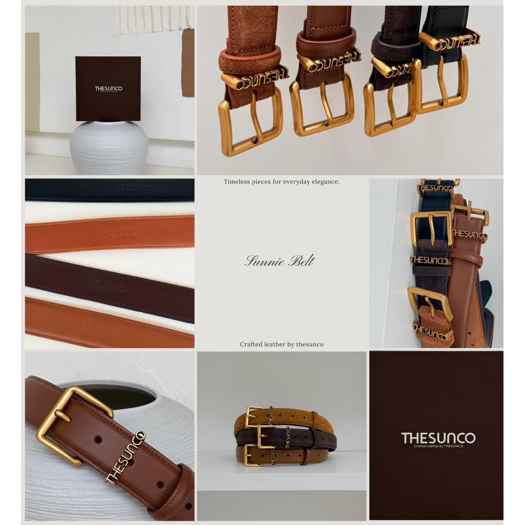 THESUNCO-Sunnie Leather Belts (สินค้าTrendy-30%) เข็มขัดหนัง พร้อมอะไหล่ มีกล่อง รูปที่ 4