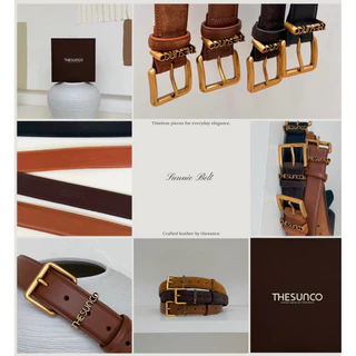 THESUNCO-Sunnie Leather Belts (สินค้าTrendy-30%) เข็มขัดหนัง พร้อมอะไหล่ มีกล่อง