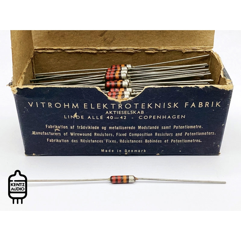 [NOS] ตัวต้านทาน ค่าสี 22KΩ VITROHM 1/2W 0.5W Vintage Carbon composition Resistor ค่ายืดเป็น 23K 24K