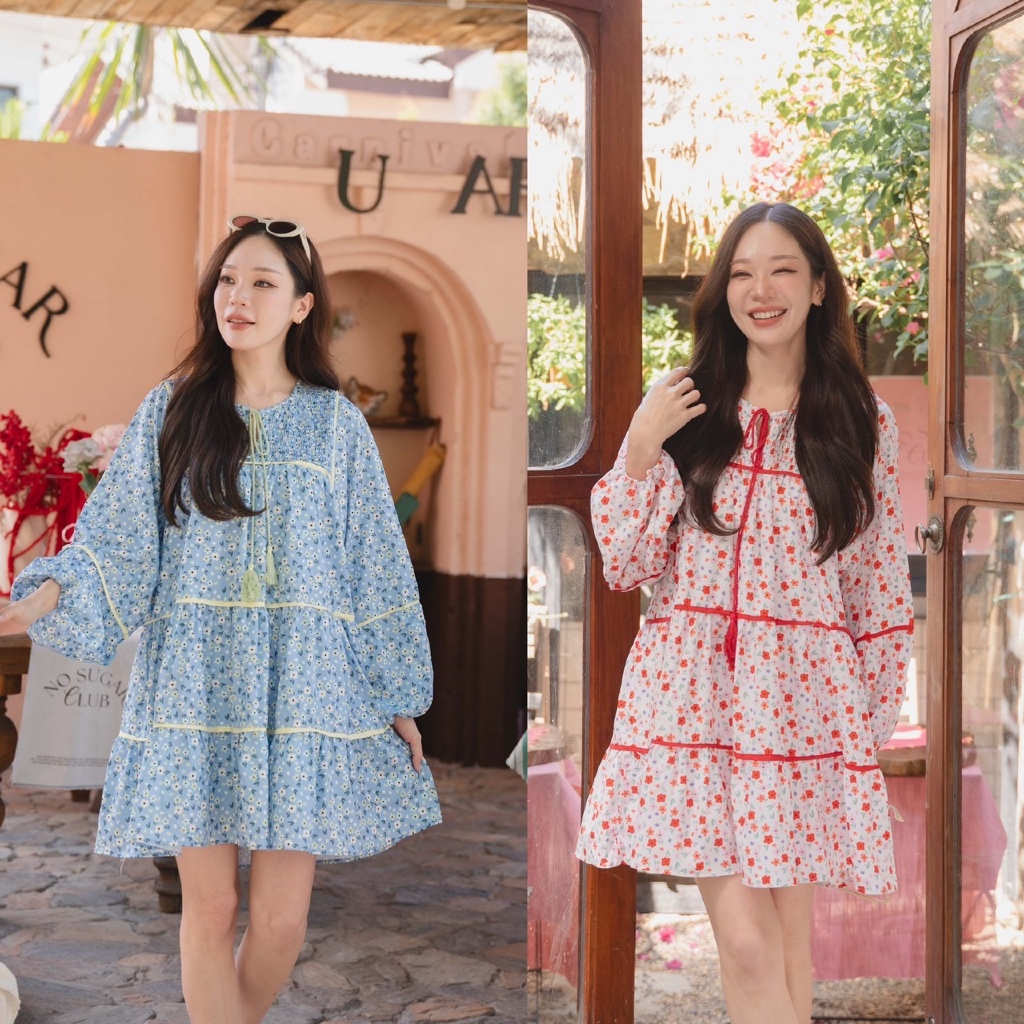 Pamlook Mina dress ลายดอก