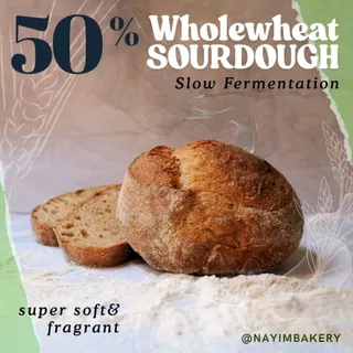 Nayimbakery 50% Wholewheat Sourdough 199 บ. 430 ก.