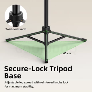 GOOJODOQ Multi-functional Stand for Projectors,Cameras,etc 360° Adjustable Viewing Angle Height Adjustable Up to 160cm