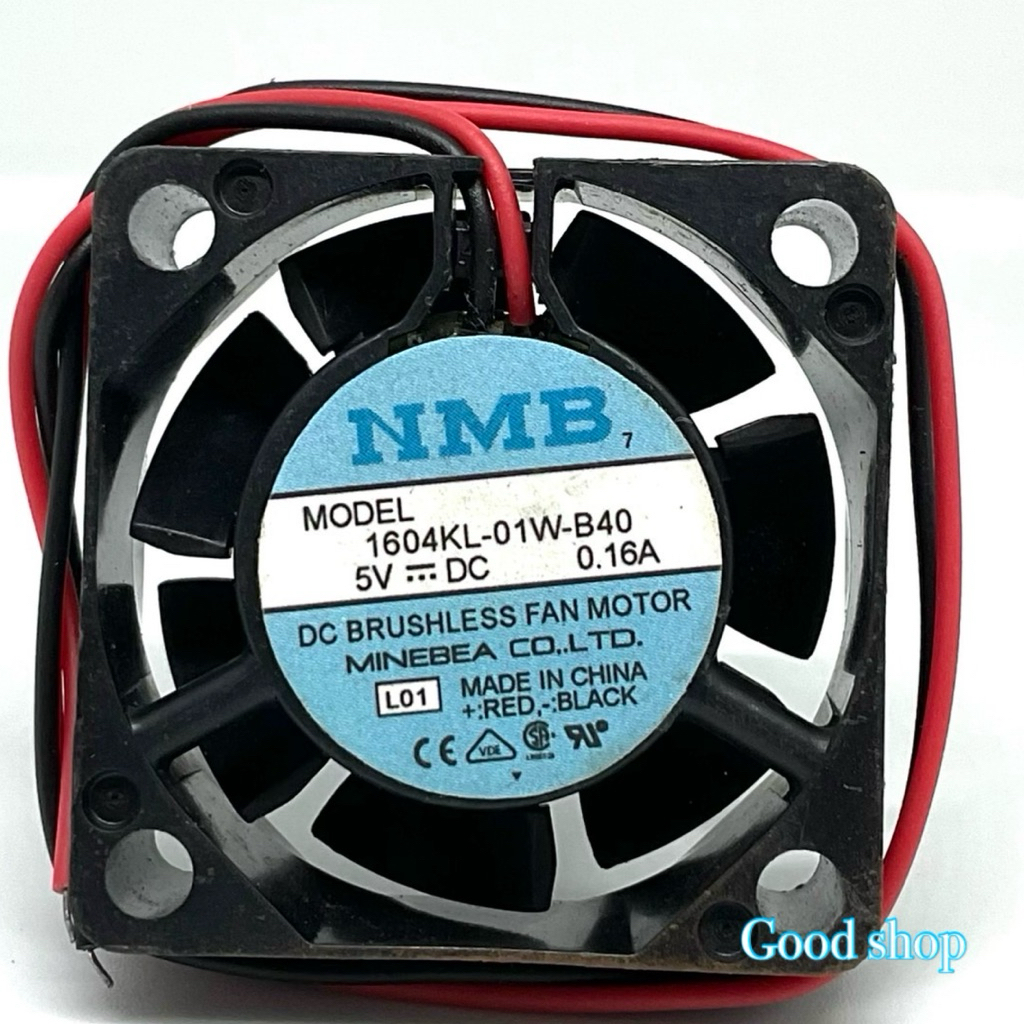 พัดลม NMB MODEL 1604KL-01W-B40 5VDC 0.16A ขนาด 40x40x15 พร้อมส่ง