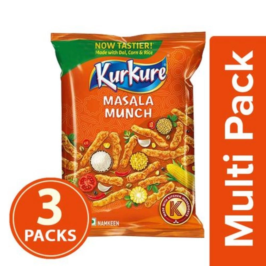 PACK OF 3:- Kurkure the perfect Indian snack 82g