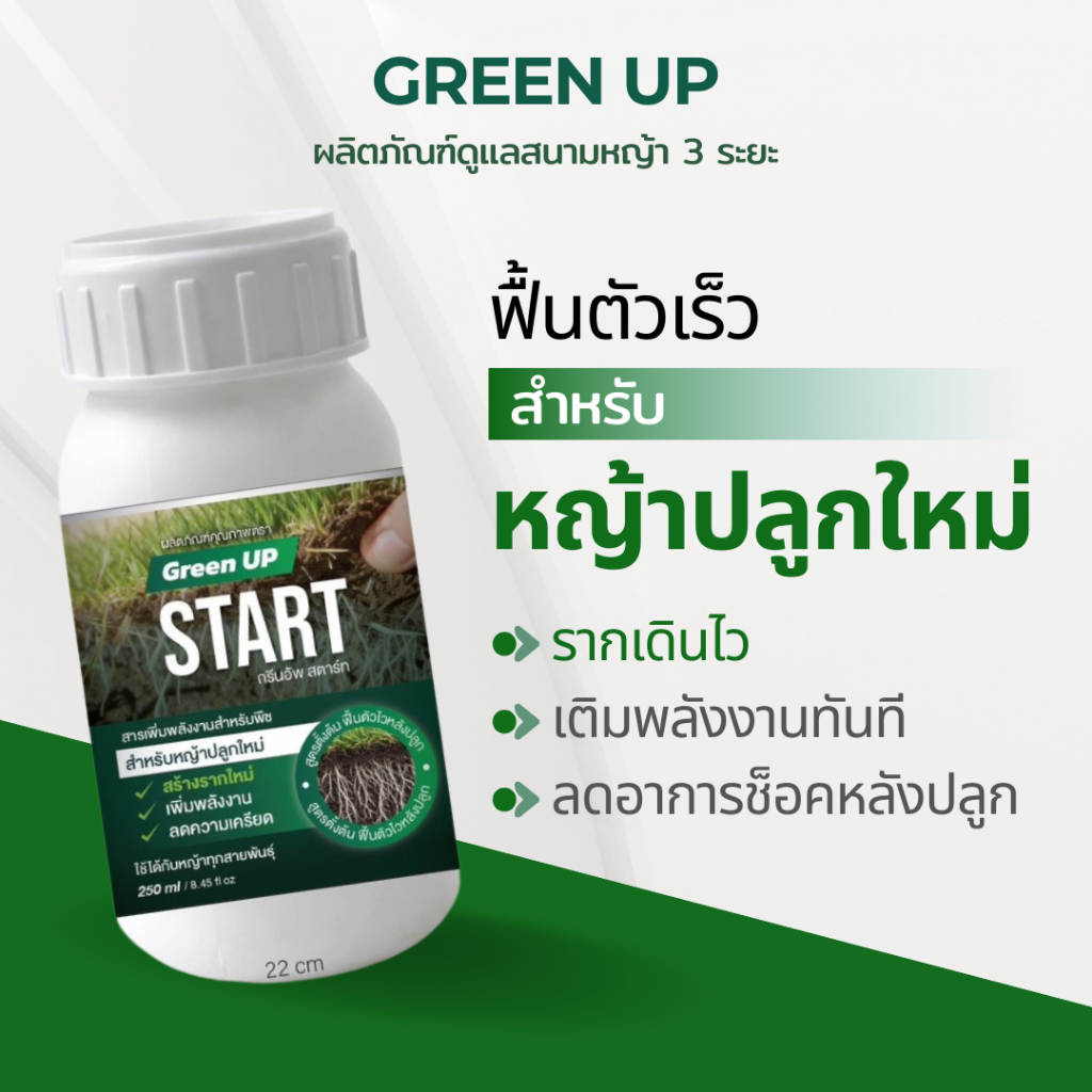 Green UP START หญ้าปลูกใหม่ เสริมความแข็งแรงของสนามหญ้า หนอน