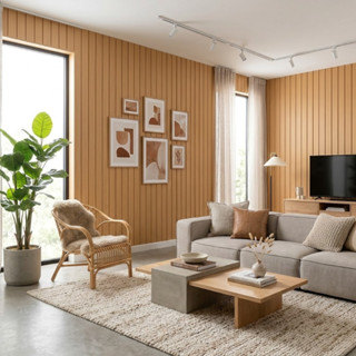 วอลเปเปอร์ติดผนัง ลายไม้ระแนง ขนาดกว้าง45เซน ยาว9-10เมตร ราค…