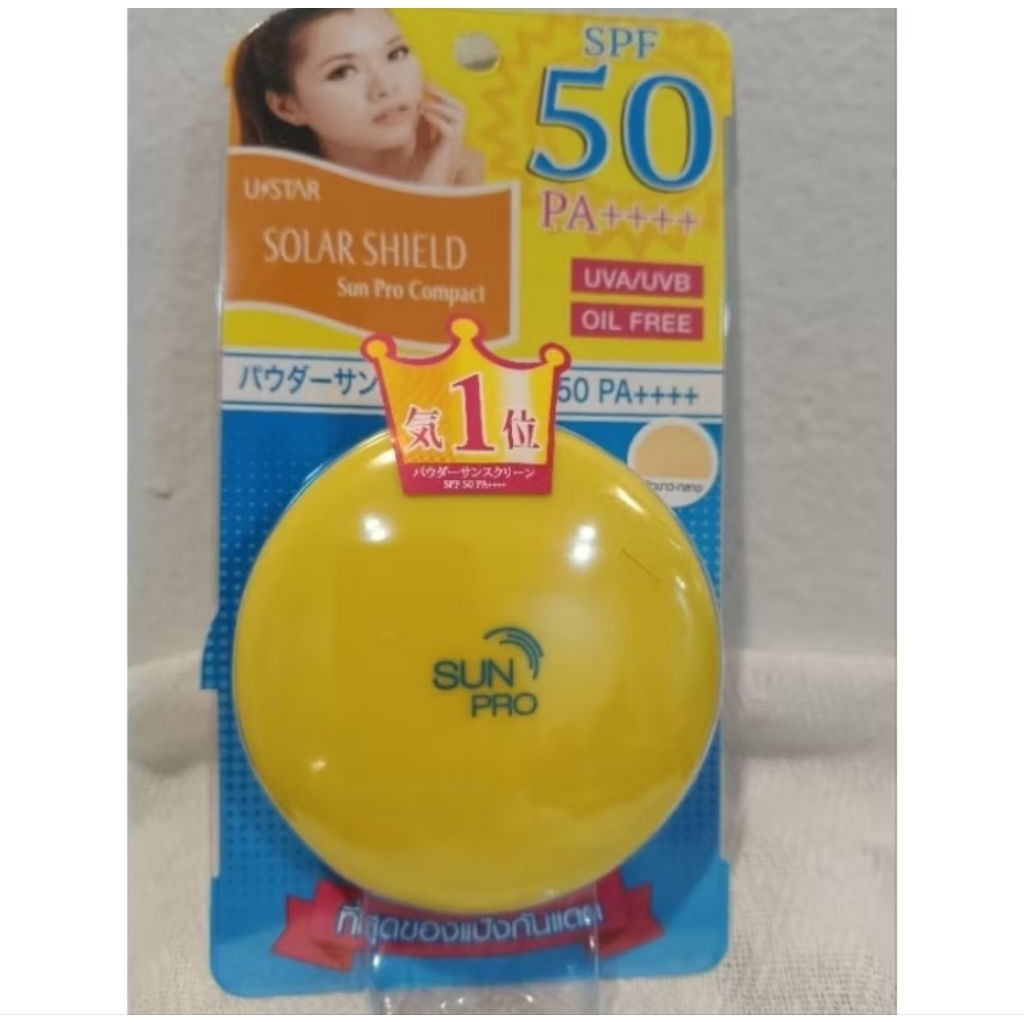 Ustar แป้งคอมแพ็คผสมรองพื้นและสารกันแดด SPF50
PA++โซล่าร์ ชีลด์ ปริมาณ8 กรัม