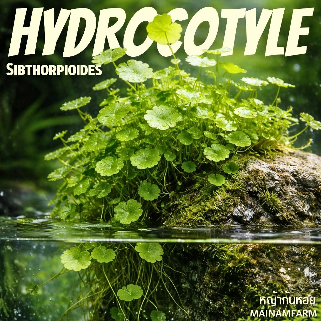 หญ้าก้นหอย ไม้เลื้อย ไม้หน้าตู้ เลี้ยงง่าย - HYDROCOTYLE SIBTHORPIOIDES ต้นไม้น้ำ