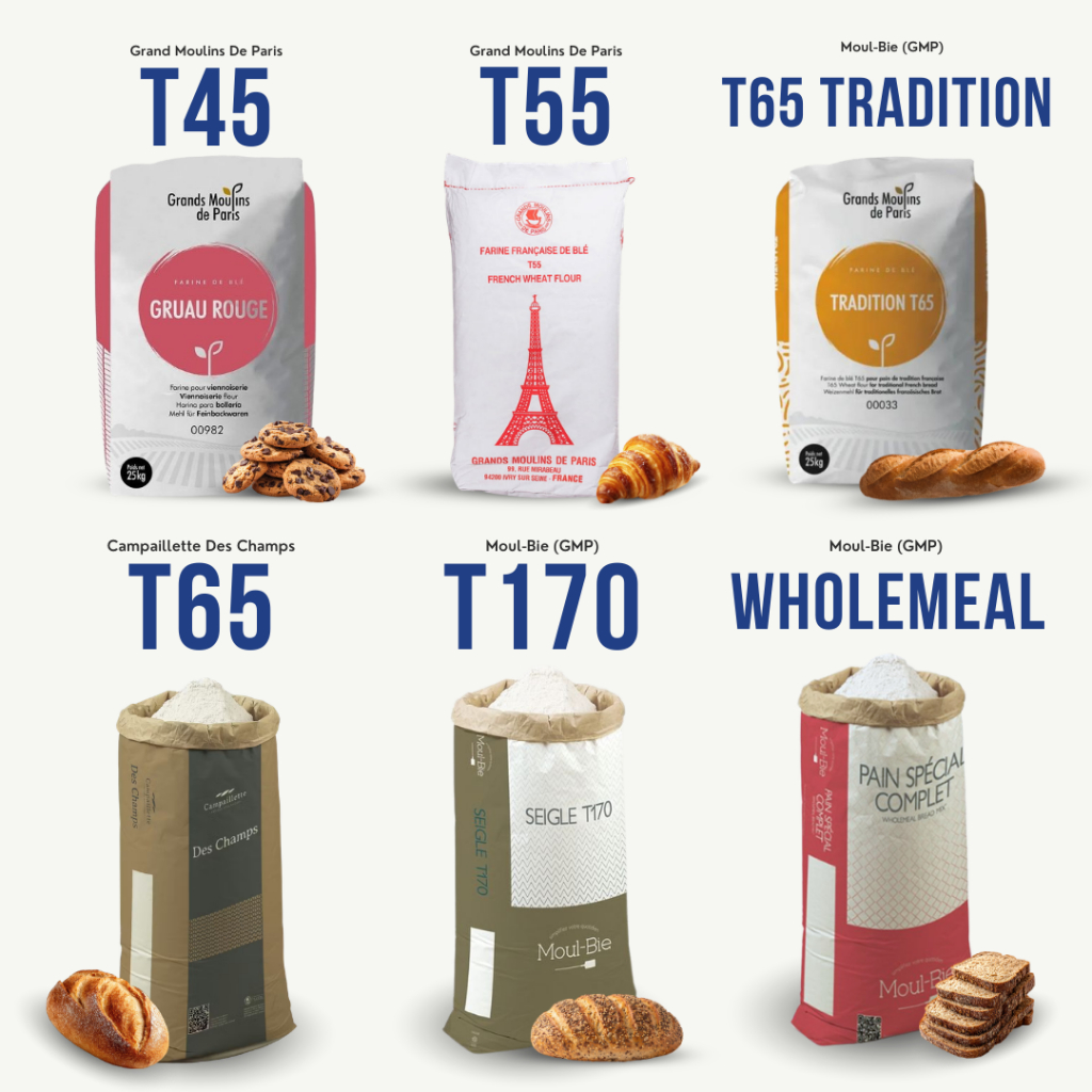 (แบ่งขาย5KG) แป้งสาลี แป้งไรย์ แป้งโฮลวีทฝรั่งเศส T45,T55,T65,T65Tradition,T170,Wholemeal แท้100% นำ