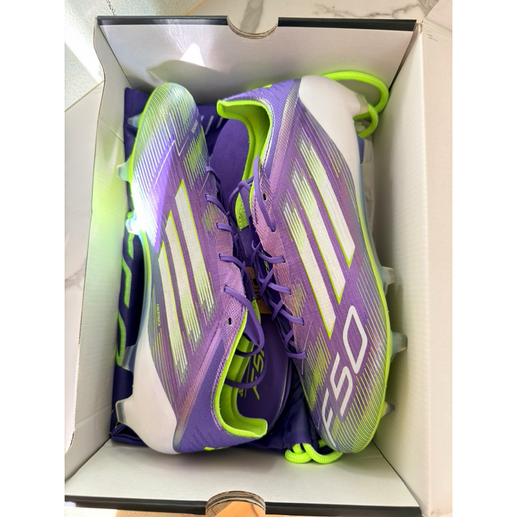 Adidas F50 Elite FG AG และ HG/AG ตัวท็อป (สีม่วง x เขียว)