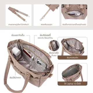 Hadara The Icon 2 No.2 กระเป๋าสะพาย 20 ช่องจัดเก็บ ใส่ iPad ได้ ผ้า Deluxe Nylon