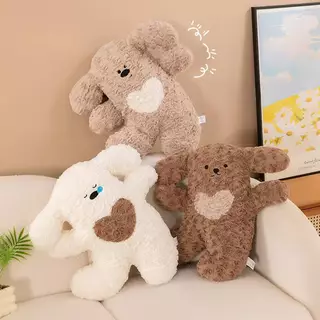 ตุ๊กตาหมาหูยาว ครีม น้ำตาล ขาว 50CM นุ่มนิ่ม น่ารัก สำหรับผู้ที่ชื่นชอบความนุ่มและน่ารัก เป็นของขวัญเขียนการ์อวยพรได้
