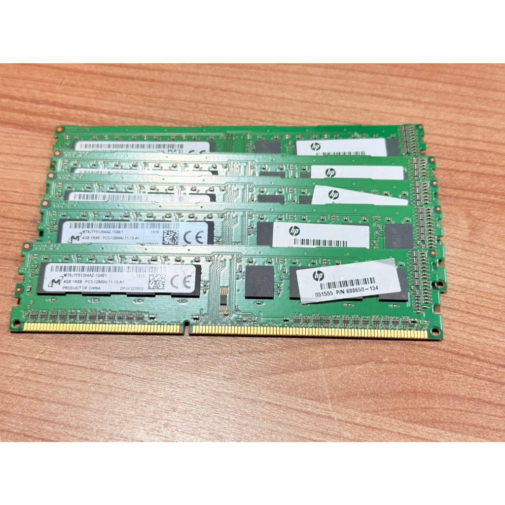 แรมพีซี สำหรับ PC DDR3 Micron 4GB 1Rx8 PC3-12800U