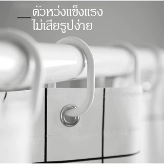 ม่านห้องน้ำ PEVA ม่านกันน้ำ กันน้ำ กันเชื้อรา แถมห่วงตะขอ ผ้าม่านห้องน้ำห้องอาบน้ำ 180*180cm