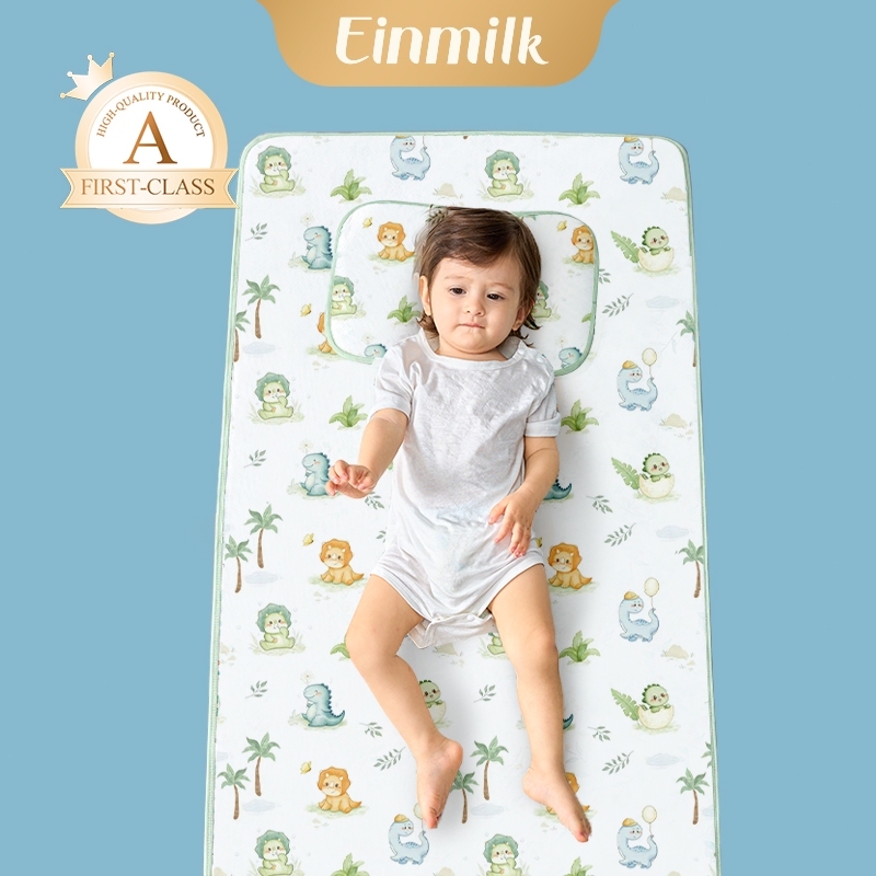 Einmilk ที่นอนเด็ก ที่นอนผ้าไหมน้ำแข็ง ที่นอนเปลเด็ก ที่นอนผ้าไหมพิเศษระดับอนุบาล ดูดซับเหงื่อและซึม