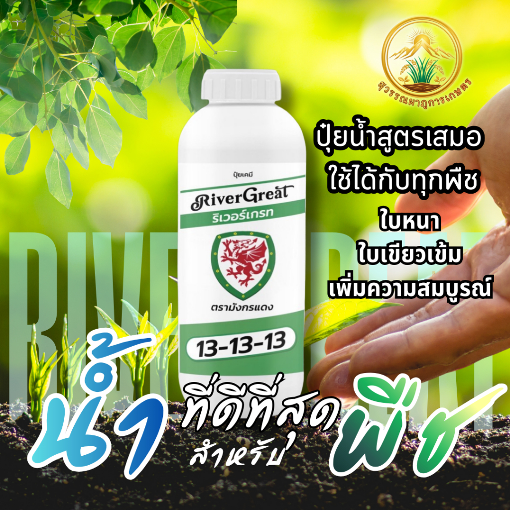 ปุ๋ยน้ำสำหรับพืชทุกชนิด13-13-13(น้ำที่ดีที่สุดสำหรับพืช)ใบเขียว เพิ่มความเเข็งเเรงต่อต้นไม้ ช่วยดูแลต้นไม้ทุกชนิด