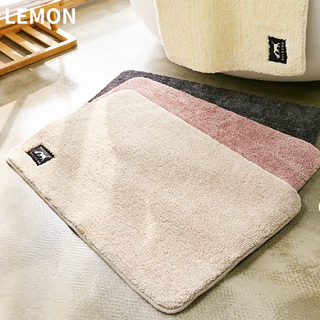 【LEMON】50×80CM พรมเช็ดเท้า ซึมซับน้ำได้ดี หนานุ่มมาก สไตล์มินิมอล กันลื่น มีให้เลือก 7 สี