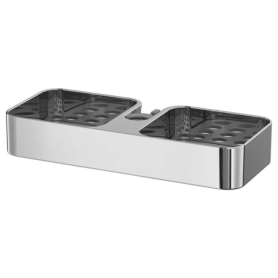 IKEA (อิเกีย)​ แท้​ค่ะ​ BROGRUND บรูกรุนด์ ชั้นวางของอาบน้ำ, ชุบโครเมียม, 25×4 ซม. ราคา ถูกที่สุด ดีลบีเคเค แกลเลอรีภาพที่ 5