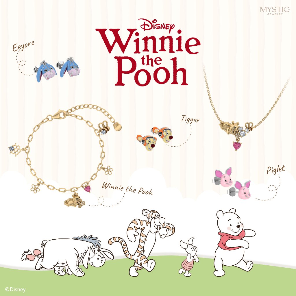 Winnie the Pooh & Friends Collection - Earring Necklace Bracelet