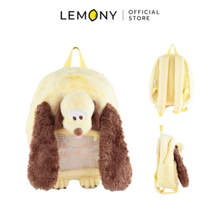 LEMONY กระเป๋าเป้ดิสนีย์ ซีรีส์ Plaid Fuzzy Disney Collection
