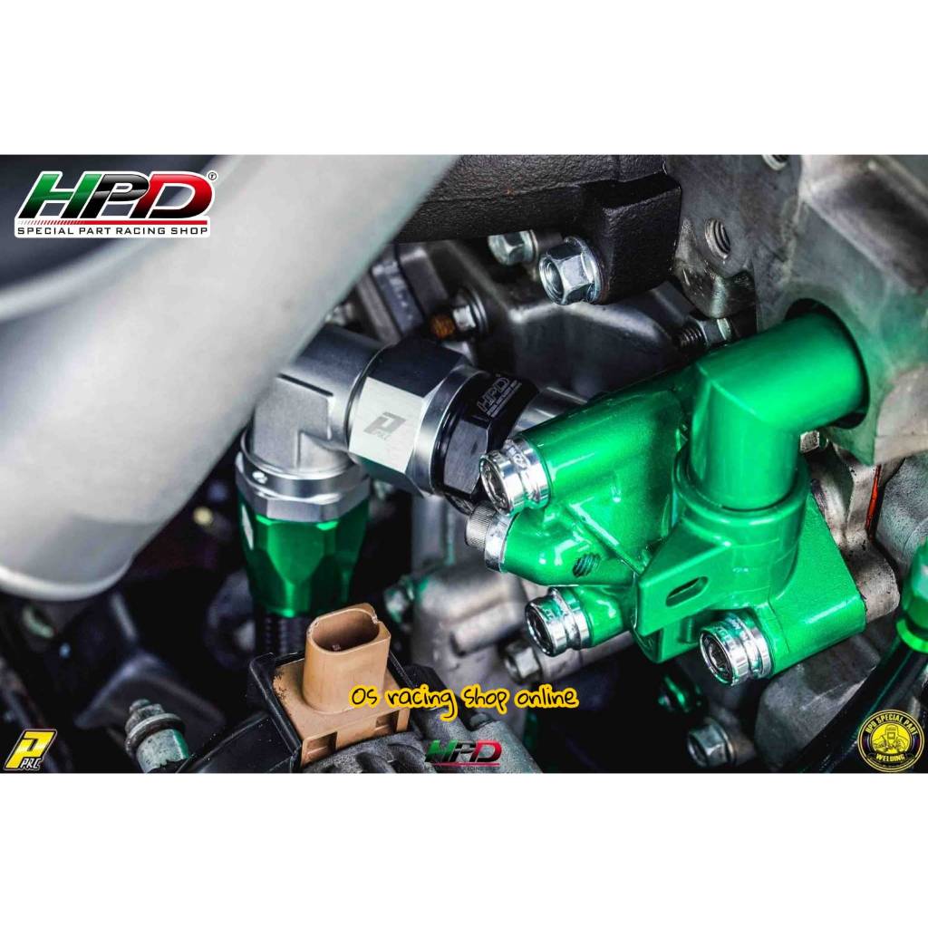 แป้นคอน้ำล่างHPD พร้อมน๊อตAN16 ตรงรุ่น D-max/All-new/U4  สำหรับเดินท่อน้ำแบบฟิตติ้ง