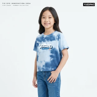 Yuedpao Tie Dye Unisex Kids 2026 เสื้อมัดย้อมเด็ก เสื้อสงกรานต์ ผ้าหนายับยากรีดง่าย ระบายอากาศ เสื้อยืดเด็ก