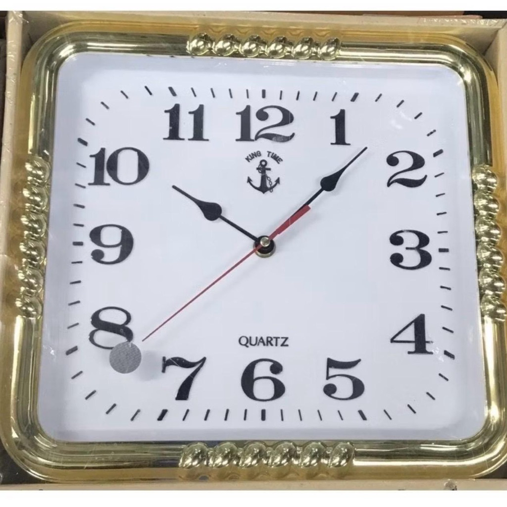 นาฬิกาแขวนบนผนังสี่เหลี่ยม 11 นิ้ว ยี่ห้อ King Time รุ่น 04 ของแท้100% KIME TIME ขนาดใหญ่ ราคาถูก Shopee Lazada