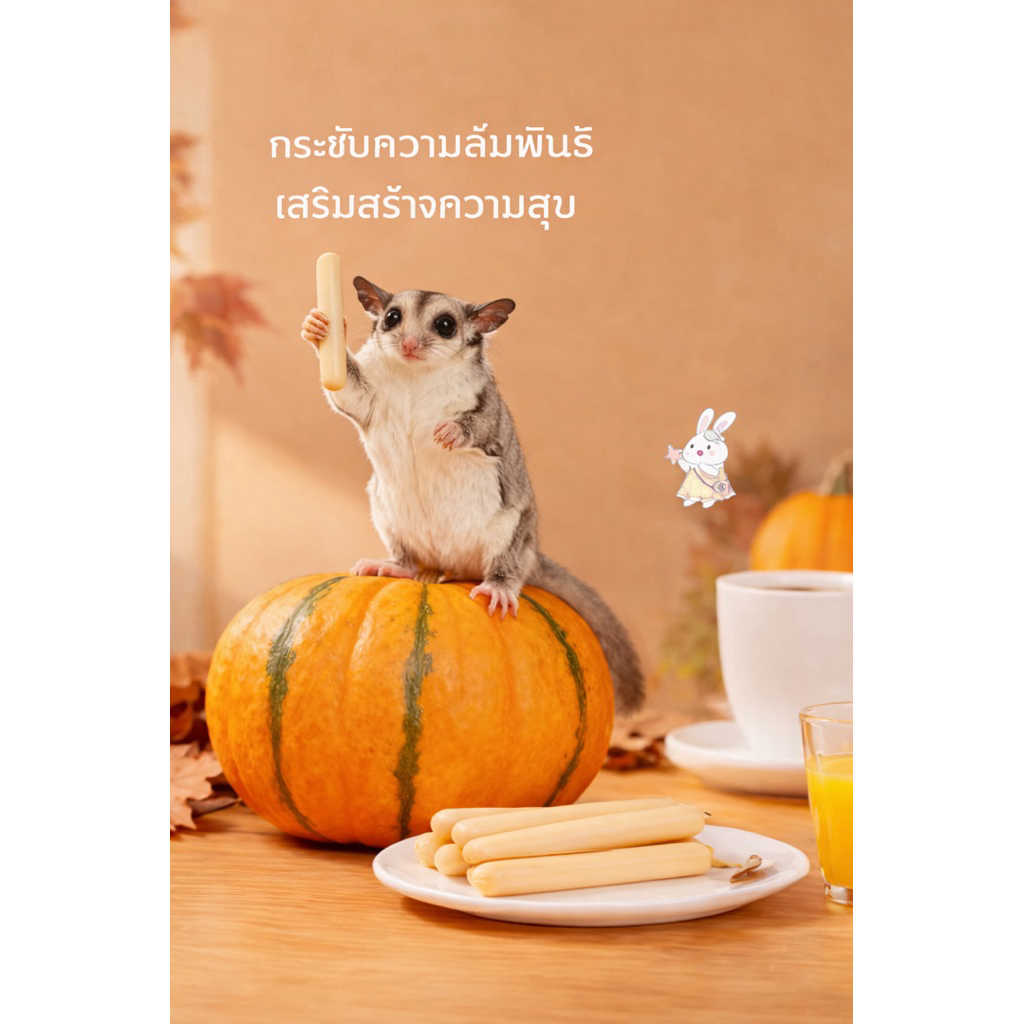 [crazy pet shop] ขนม NuoNuoไส้กรอกปลาค็อดทะเลลึกสูตรดั้งเดิม เหนียวหนึบสำหรับชูการ์แฮมสเตอร์ ราคา ถูกที่สุด ดีลบีเคเค แกลเลอรีภาพที่ 3