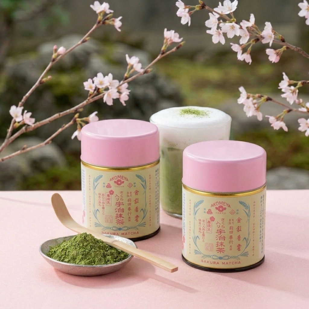 พร้อมส่งในไทย "Sakura Matcha" จากร้าน AKOMEYA TOKYO Limited  จำกัดเฉพาะช่วงฤดูใบไม้ผลิ