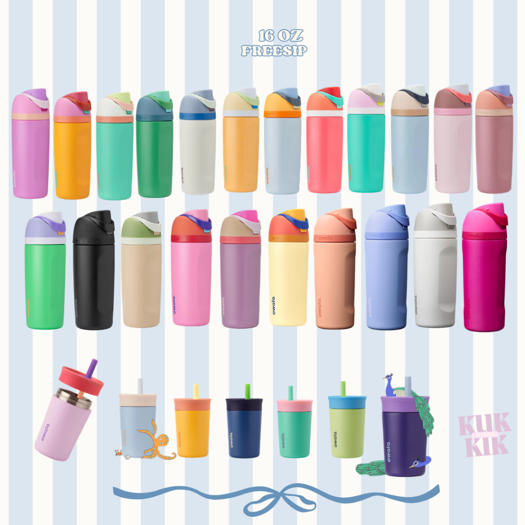 [Pre-order] Owala kids freesip 16oz Tumbler ใส Unicorn พร้อมส่ง