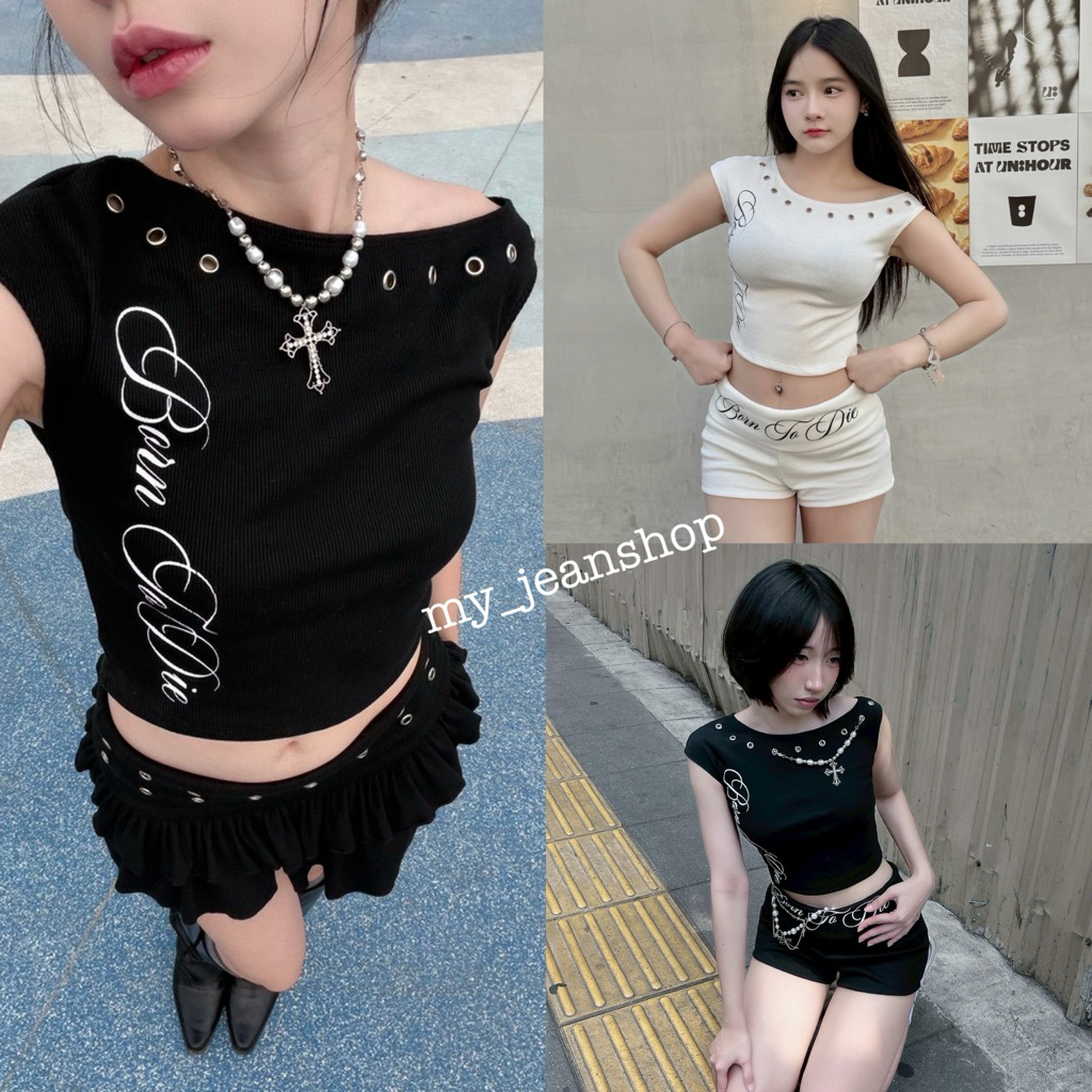 โค้ดลด20% กทม.มีส่งด่วน เสื้อไหล่เบี่ยงแต่งหมุด แบรนด์ไทย BYKIM